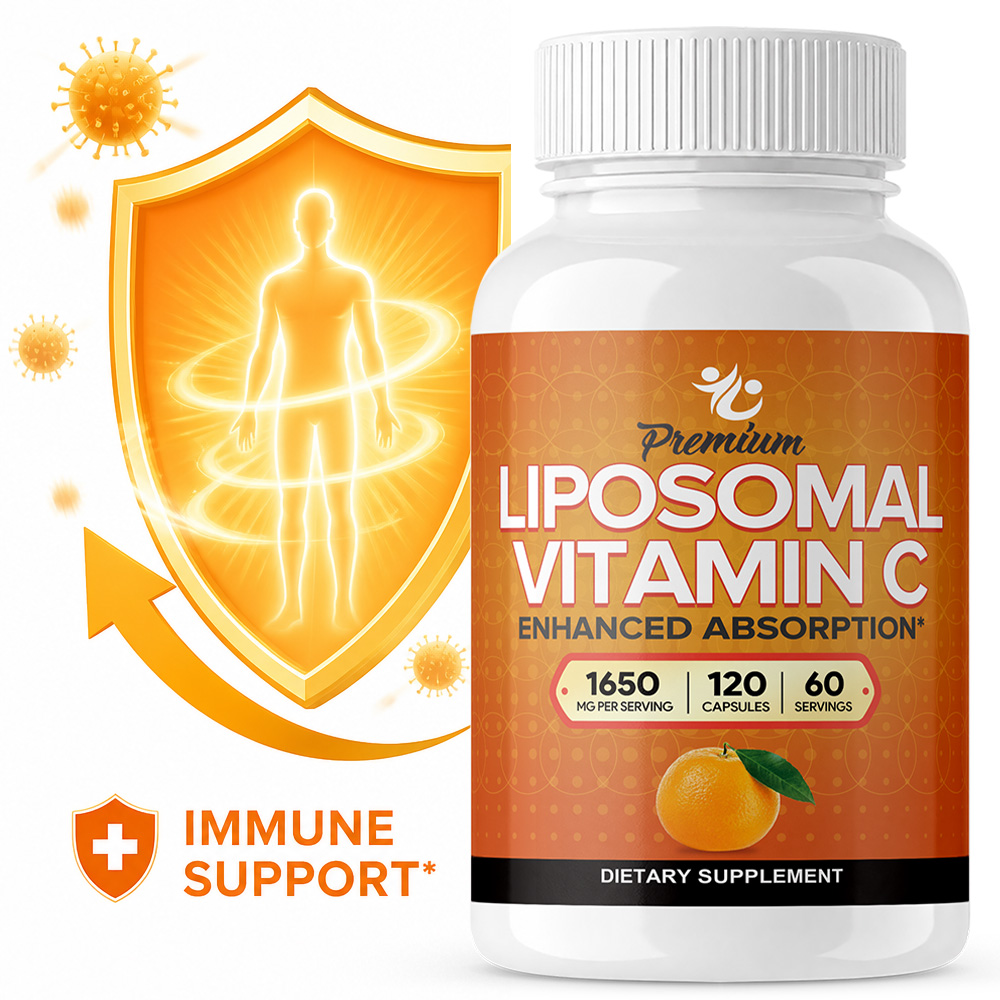 Health And Wellness Promotion - Liposomale Vitamin-C-Kapseln 1650mg, Fördert die Kollagenproduktion,