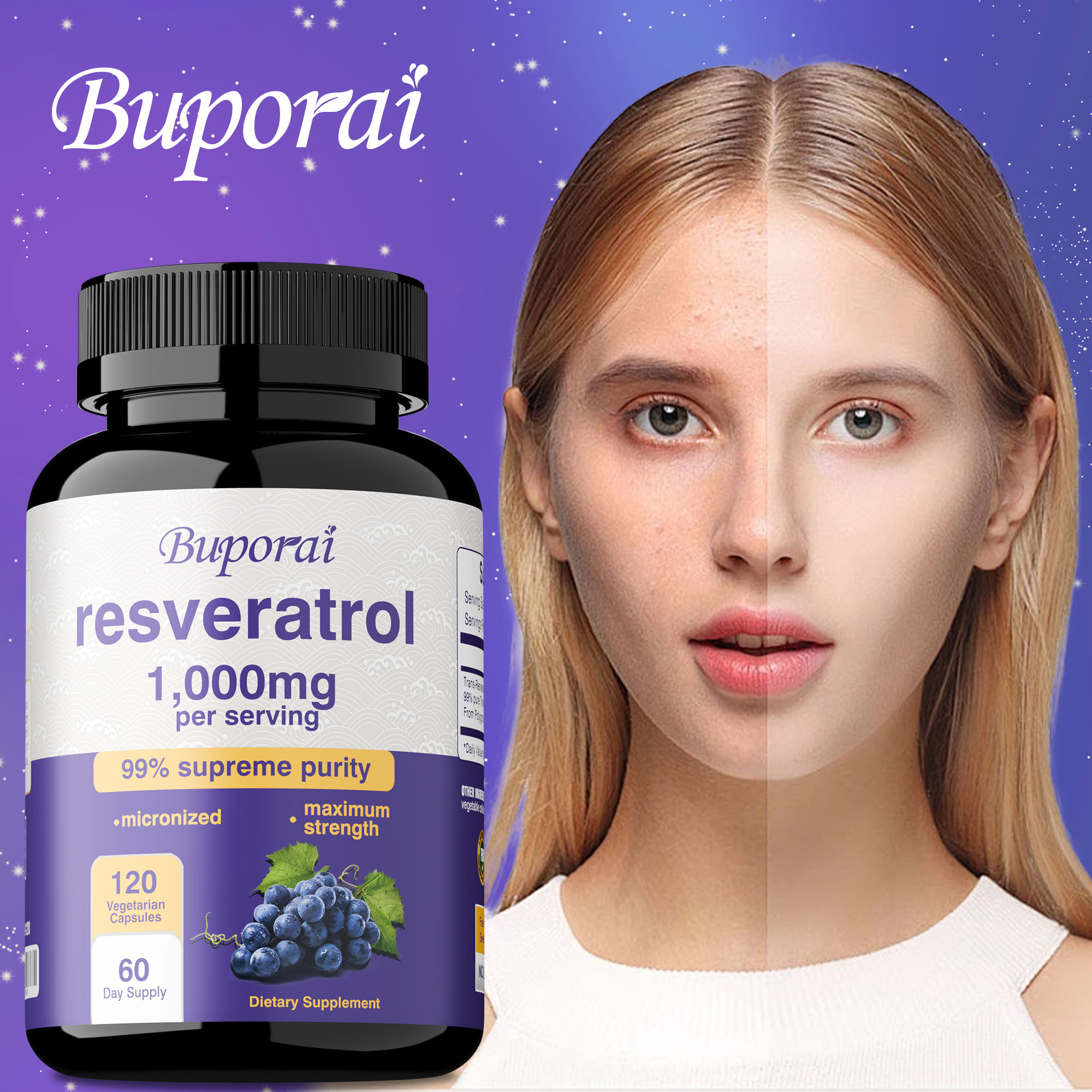 Health And Wellness Promotion - Resveratrol-Kapseln – Anti-Aging, fördert die Gesundheit